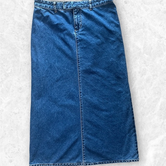 Old Navy Dresses & Skirts - Vintage Old Navy Blue Denim Maxi Skirt Sz 30